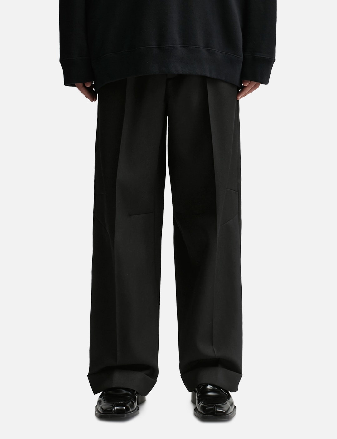 WIDE CUFFED TAILORED PANTS - 3