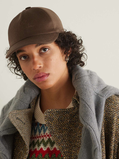 Loro Piana Embroidered cashmere-felt baseball cap outlook