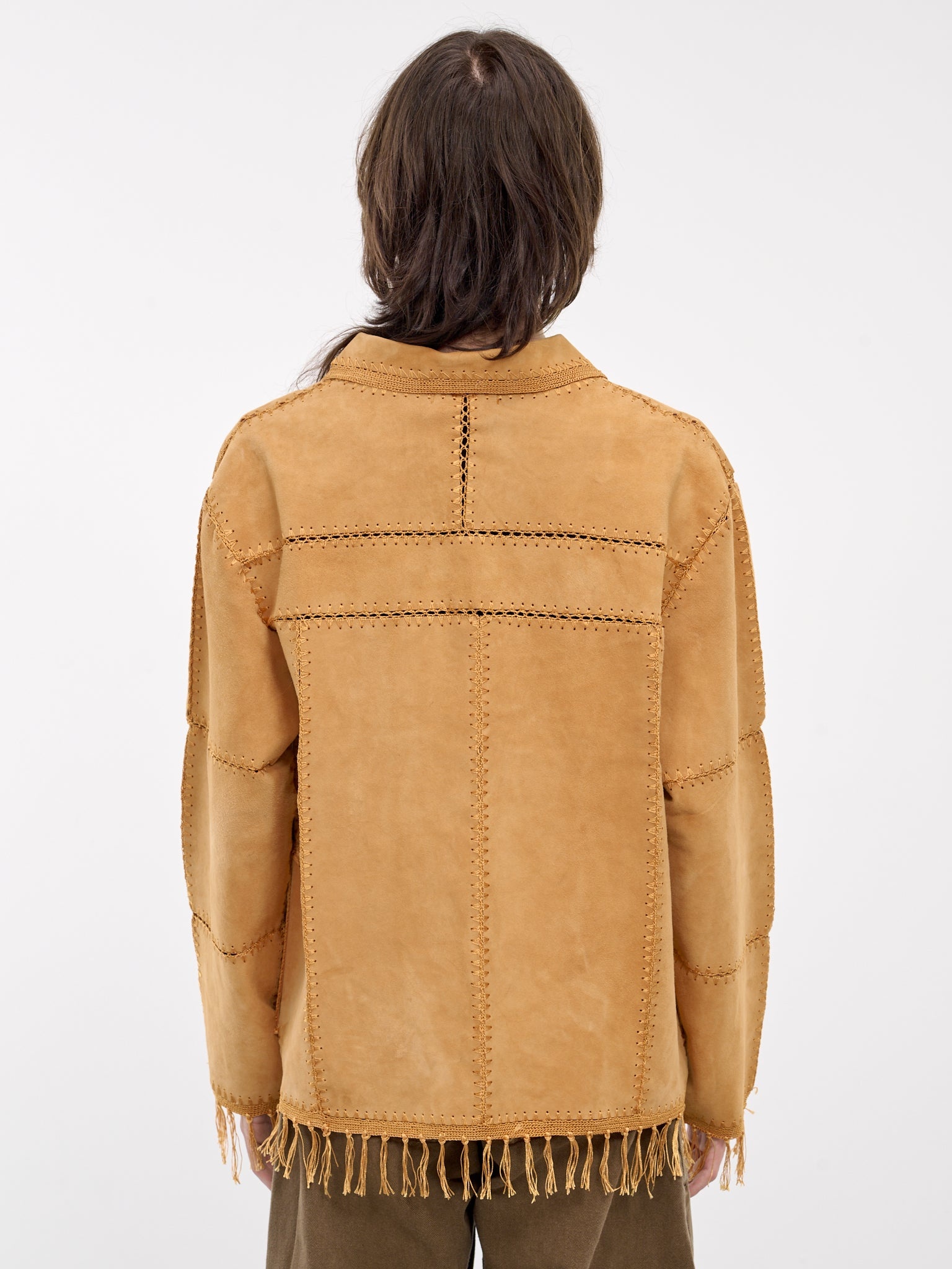 Terra Suede Crochet Fringe Jacket - 3