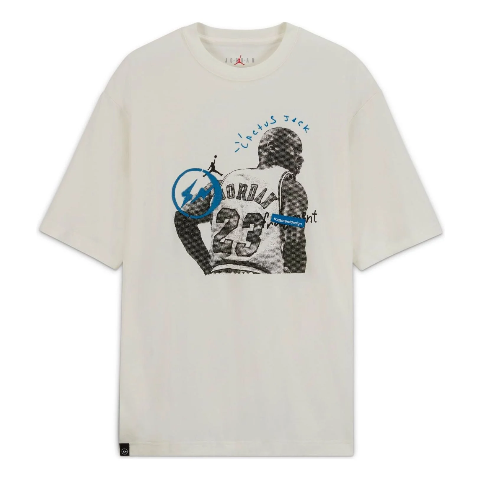 Air Jordan x Travis Scott x Fragment Design T-Shirt 'White Blue' DJ0620-133 - 1