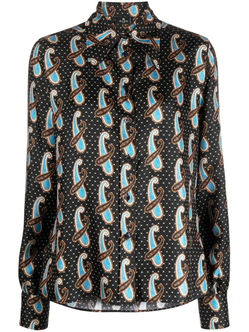 paisley-print silk shirt 1