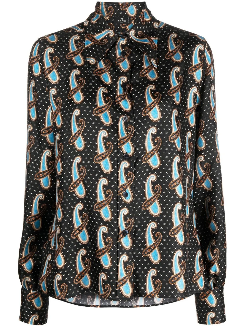paisley-print silk shirt - 1