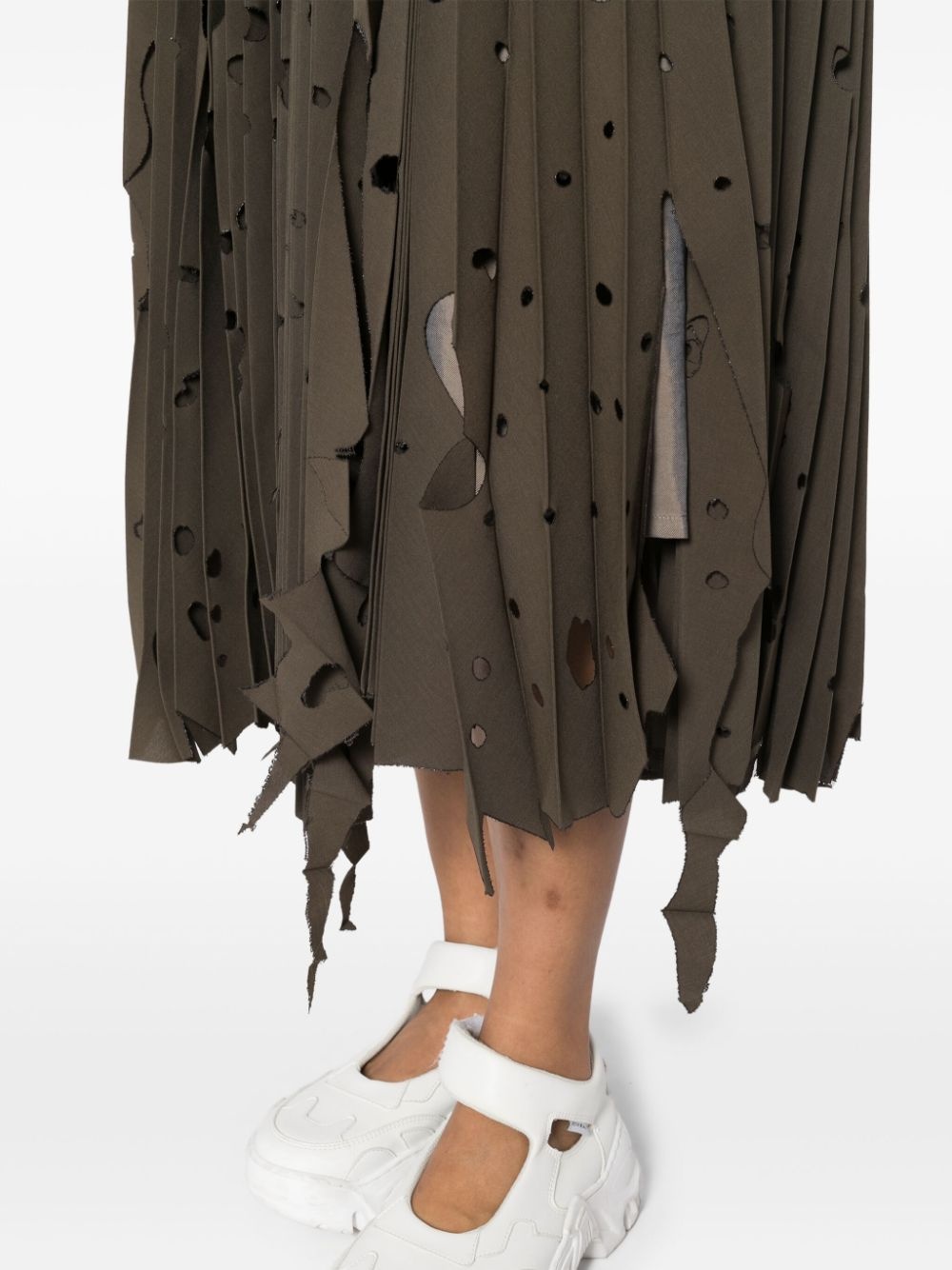 cutout pleated skirt - 5
