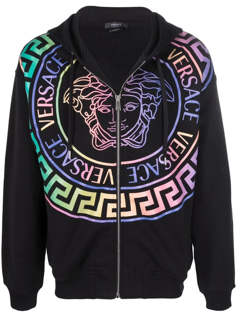 Medusa logo-print zip hoodie - 1