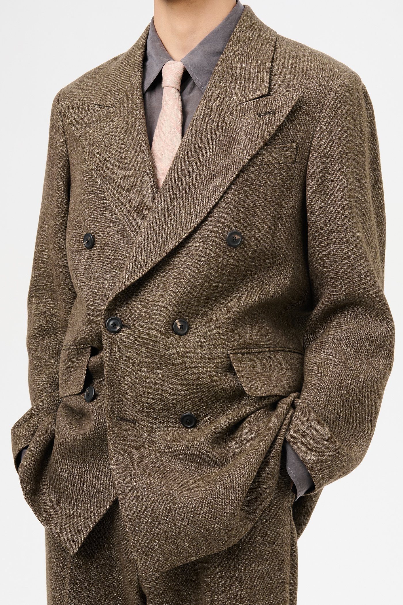 Sharp DB Blazer Tobacco Delave Linen - 4