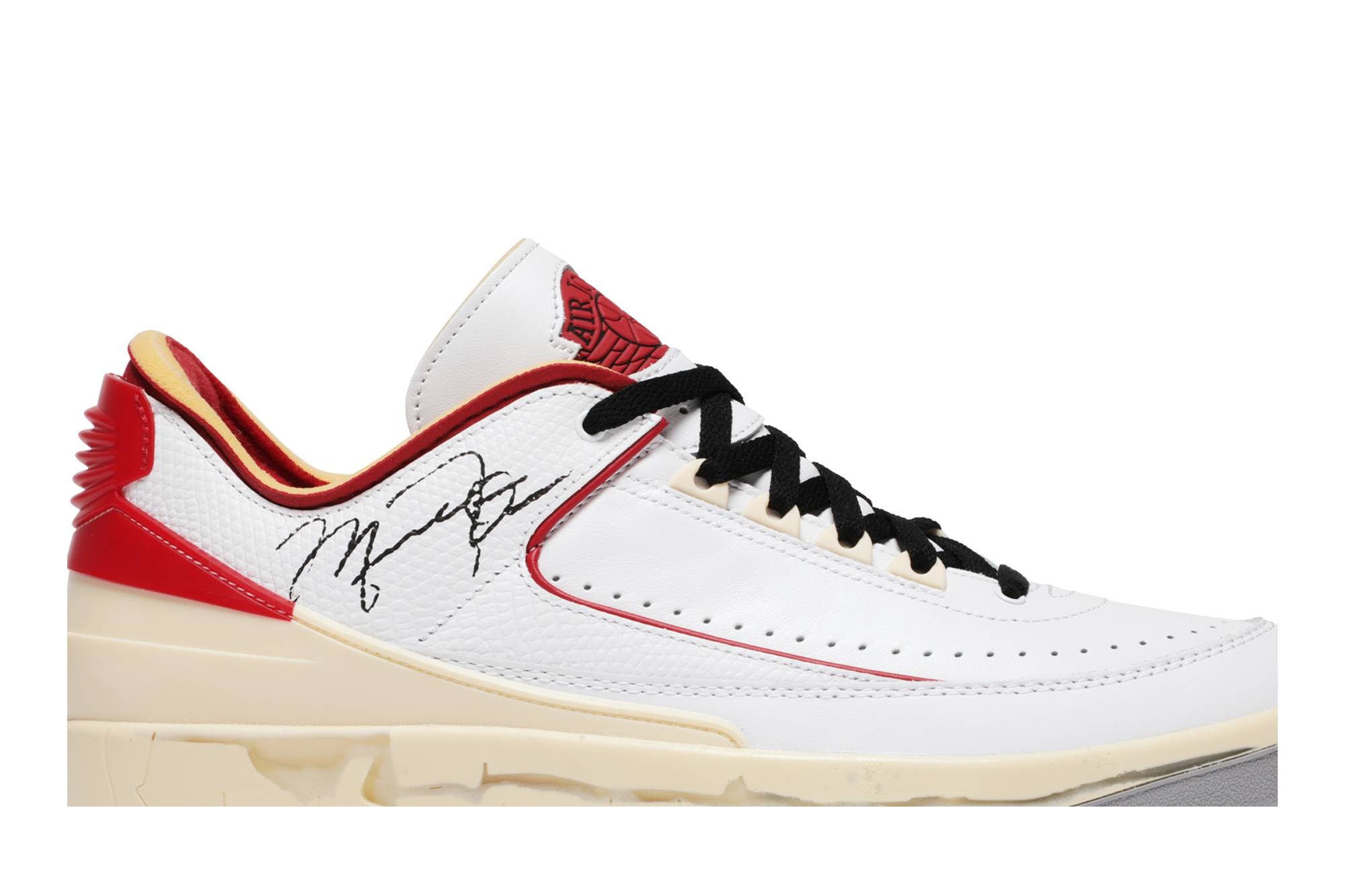 Off-White x Air Jordan 2 Retro Low SP 'White Varsity Red' - 2