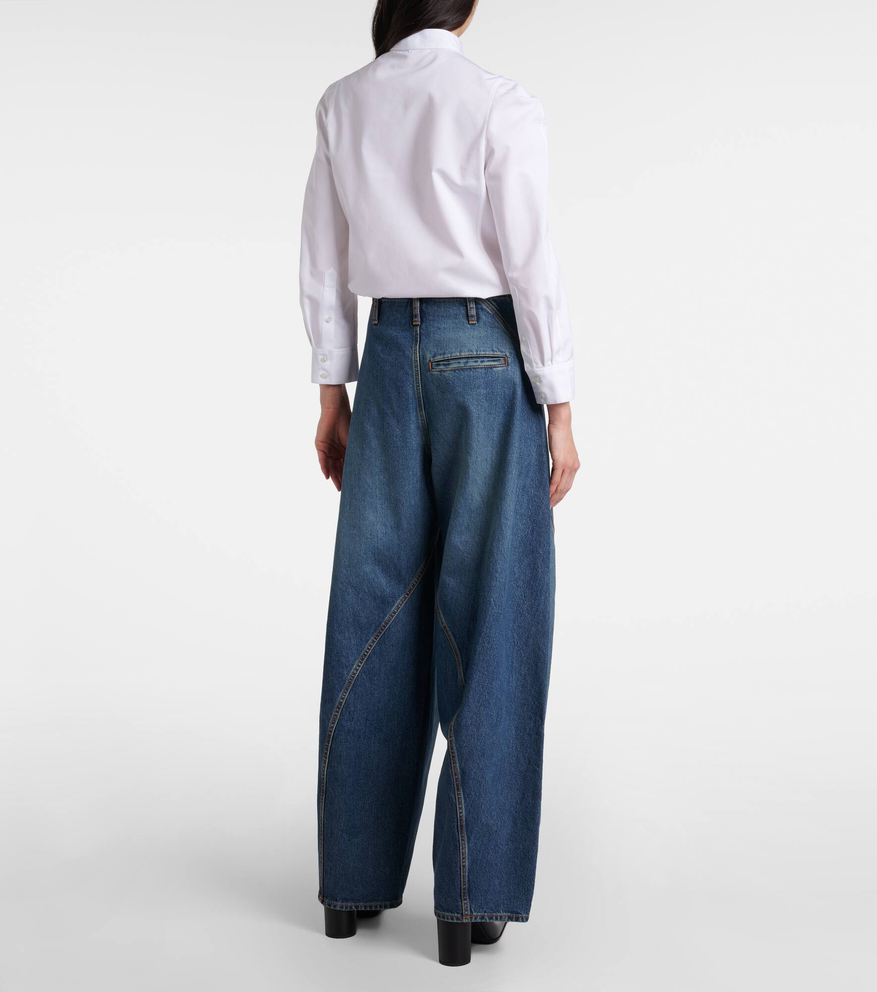 Mid-rise wide-leg jeans - 3