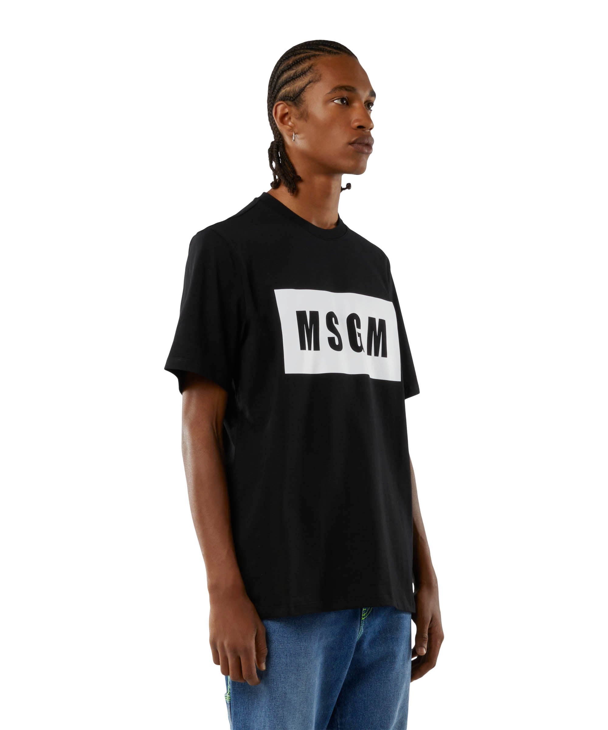 Cotton T-shirt with box logo - 5