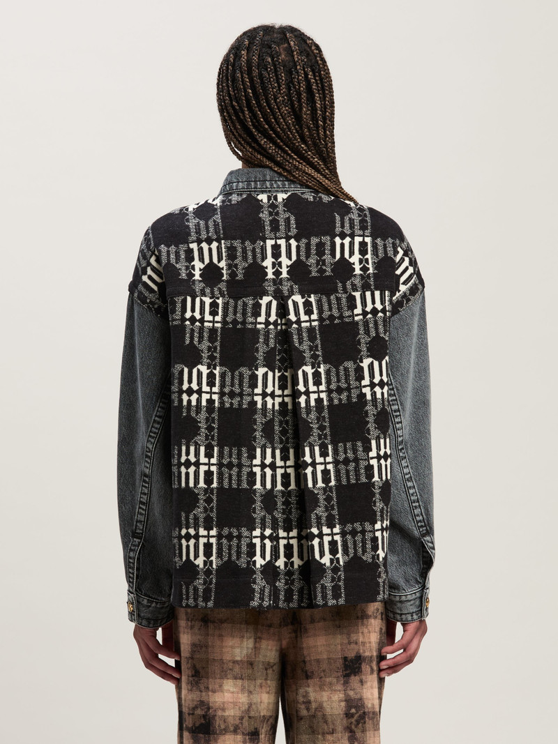 Denim Jacket Monogram checked insert 5