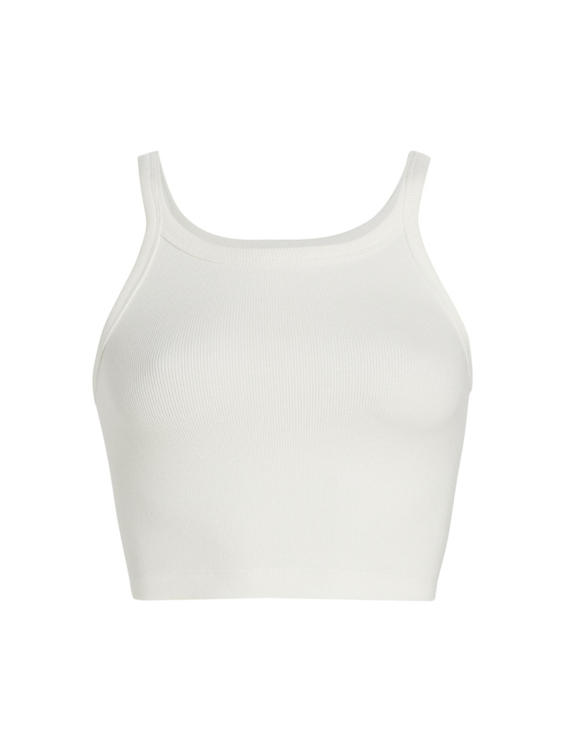 Women's Hailey Bieber Rib-Knit Tank Top - Off White 1