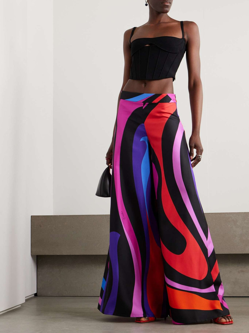 PUCCI Printed silk-twill wide-leg pants outlook