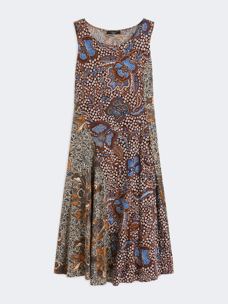 PAUSA Printed jersey midi dress - TOBACCO 1