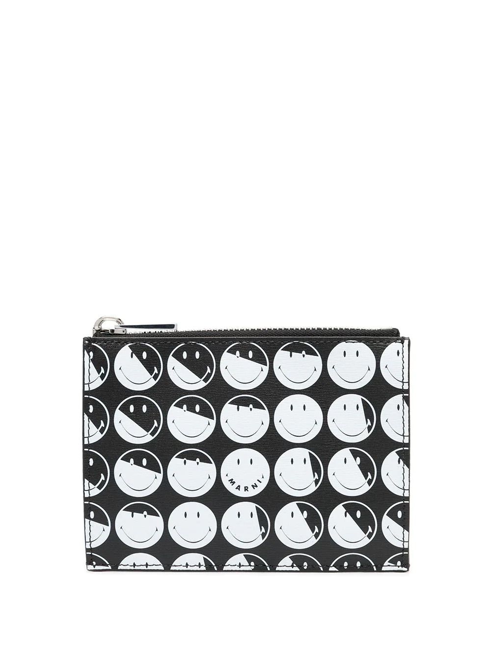 smiley-face print cardholder - 1