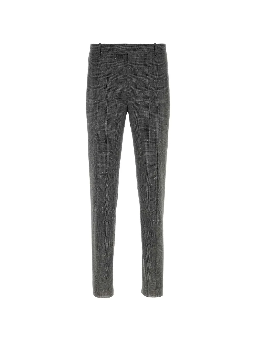 embroidered wool cigarette trousers - 1