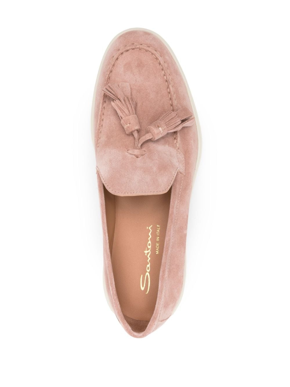 tassel-detail suede loafers - 4