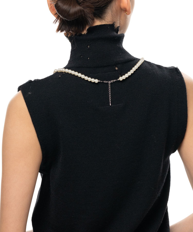 Pearl Distressed Sleeveless Knit Sweater 9