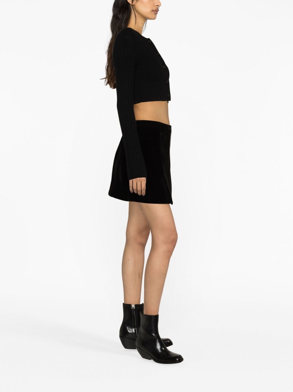 half-zip A-line skirt - 3