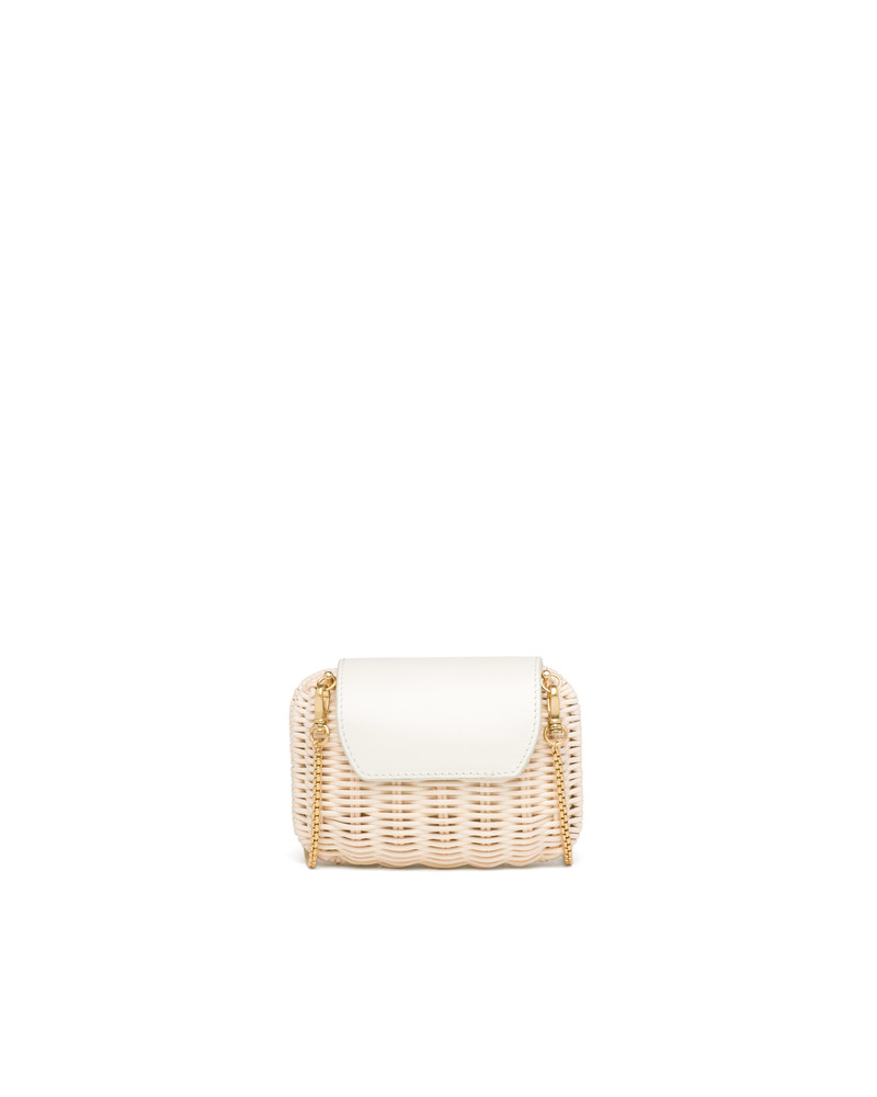 Wicker and leather mini bag 3