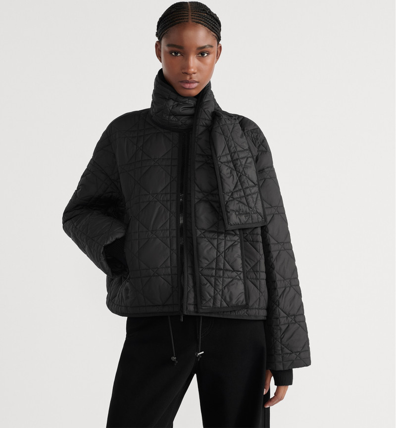 Macrocannage Coat with Scarf Collar 3