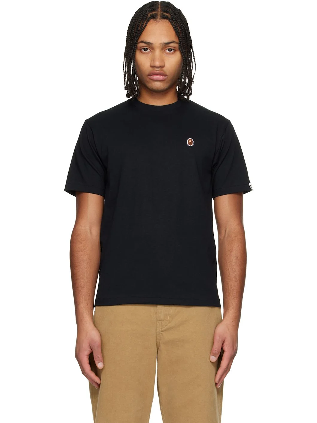 Black One Point T-shirt - 1