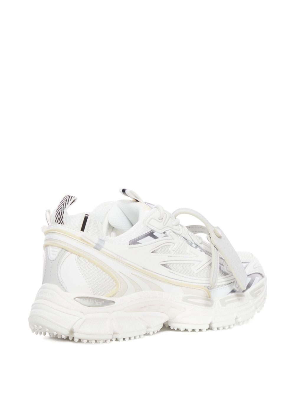 leather-tag lace-up sneakers - 3