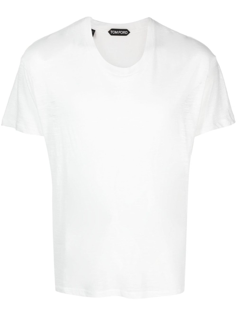 crew-neck cotton-blend T-shirt 1