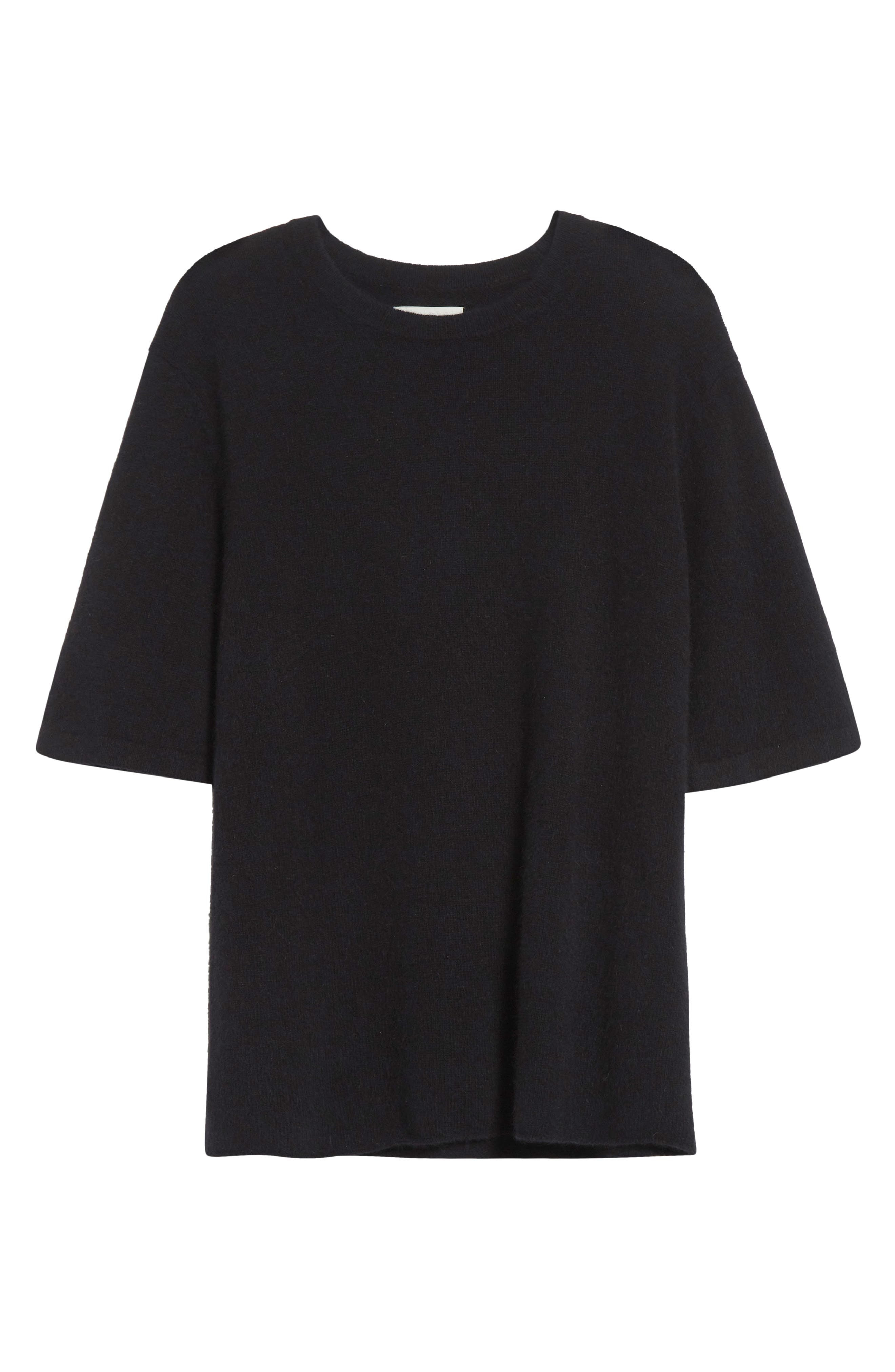 LOULOU DE SAISON Raven Mercerized Wool & Yak Hair Blend Sweater in Black at Nordstrom - 5