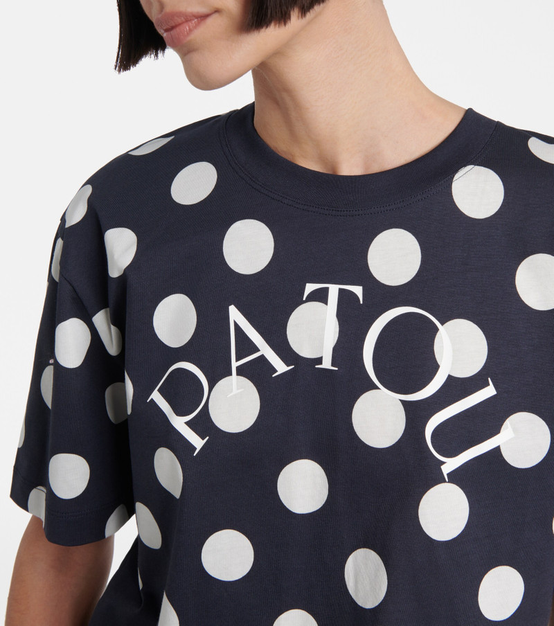 Logo polka-dot cotton crop top 4