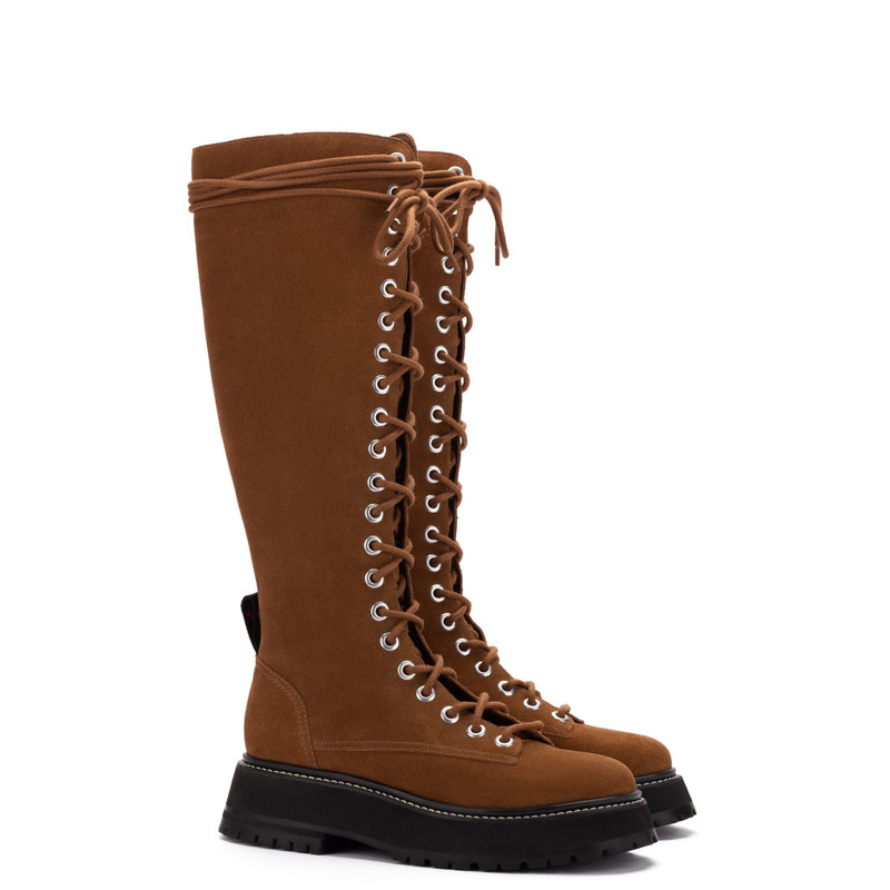 Larroudé Lara Boot In Tobacco Suede outlook