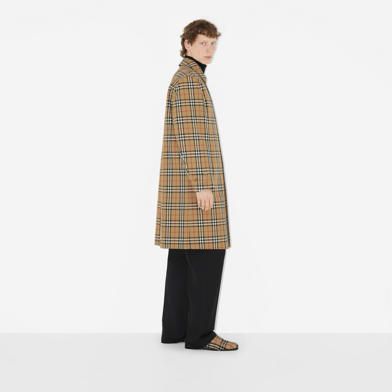 Check Cotton Car Coat 3