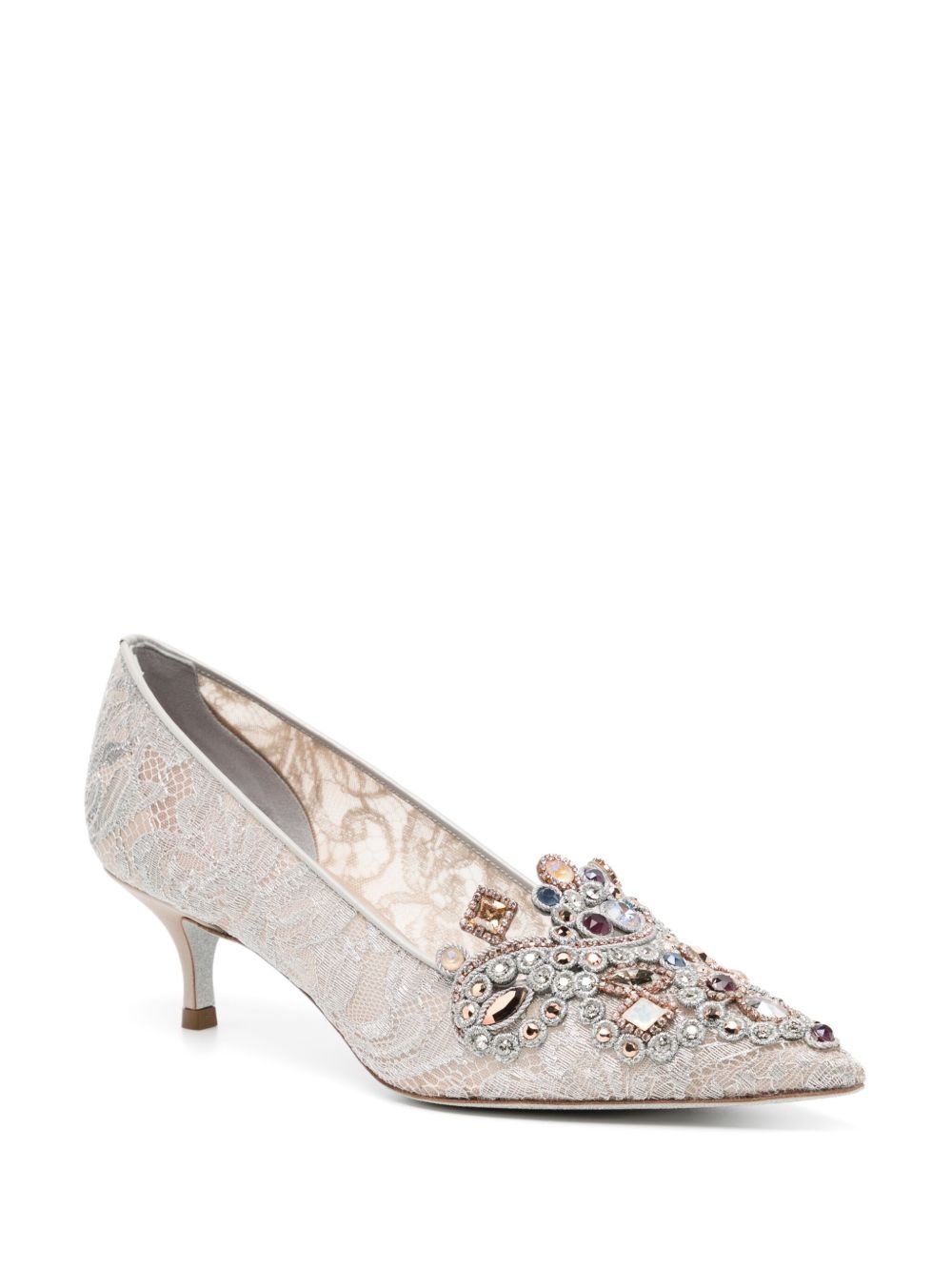 Cinderella crystal kitten-heel pumps - 2