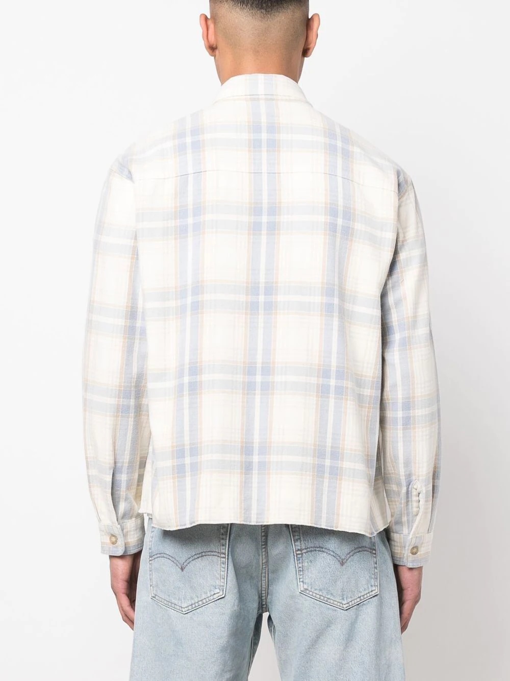 boxy-fit checked shirt - 4