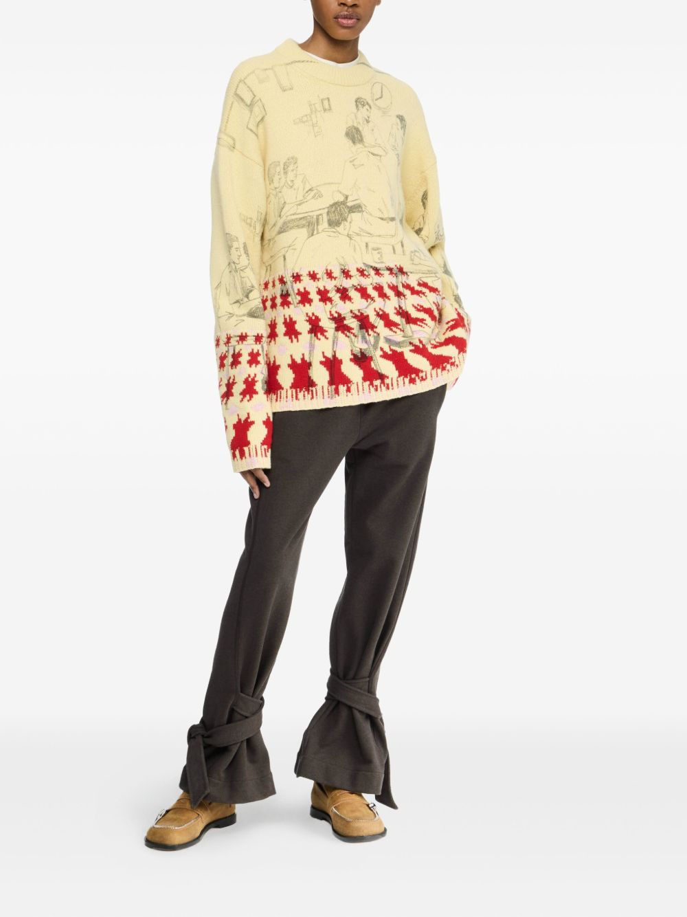 patterned-intarsia jumper - 2