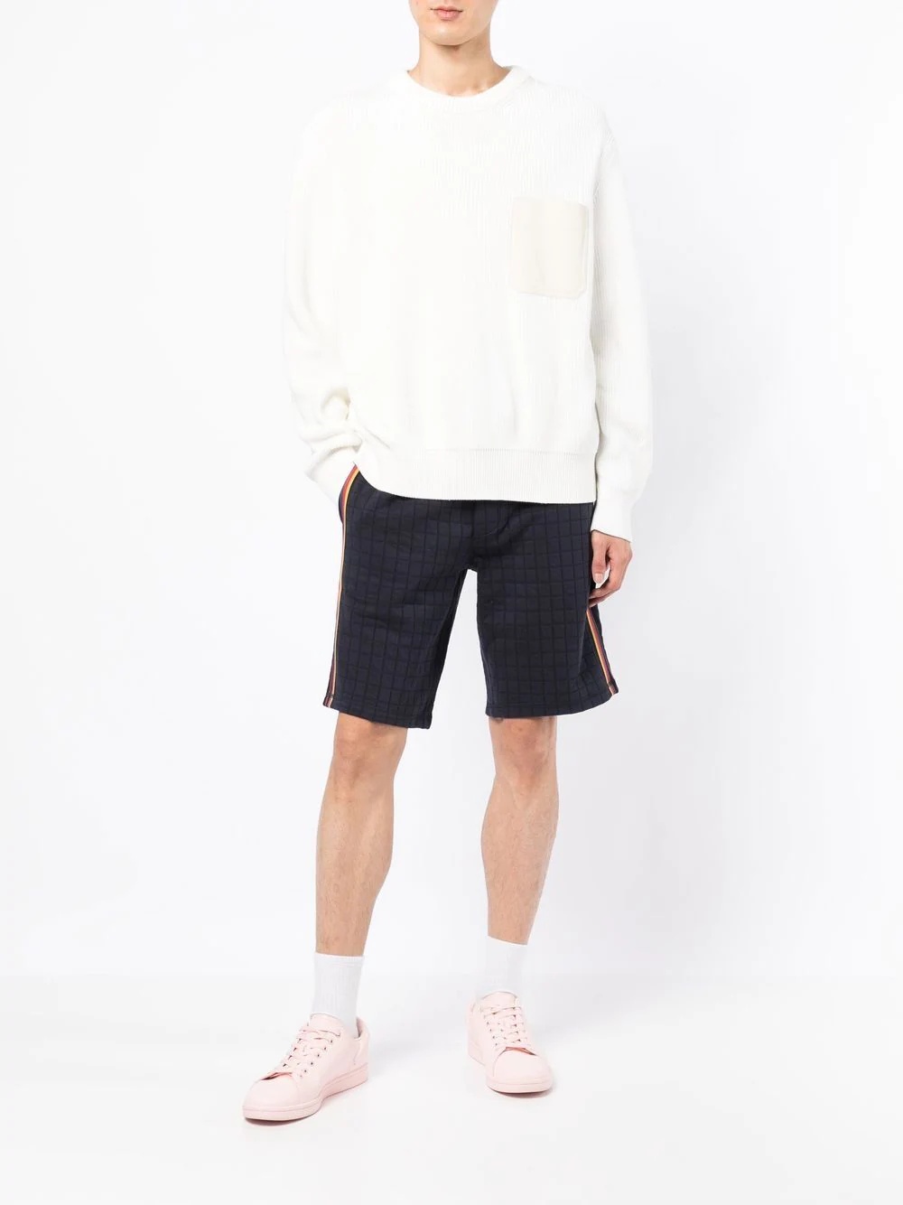 stripe-detail track shorts - 2