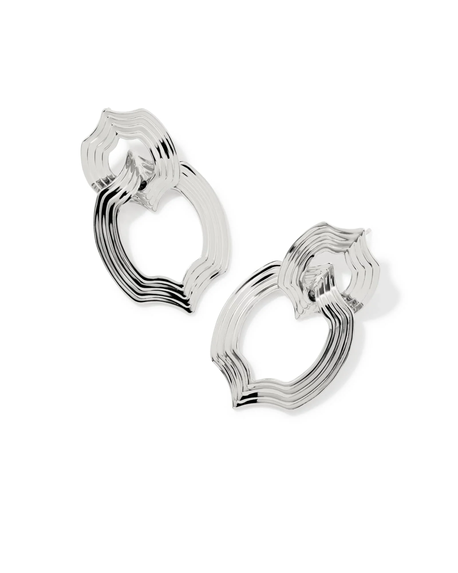 Nova Silver Statement Earrings - 1