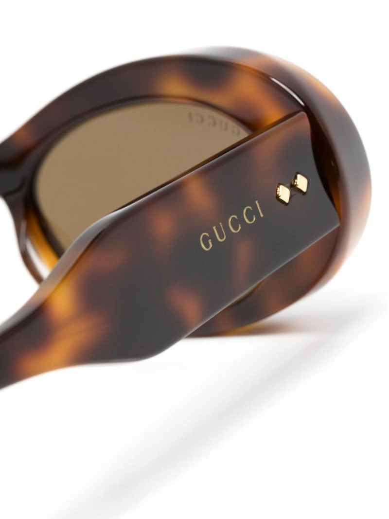 tortoiseshell oval-frame sunglasses 3
