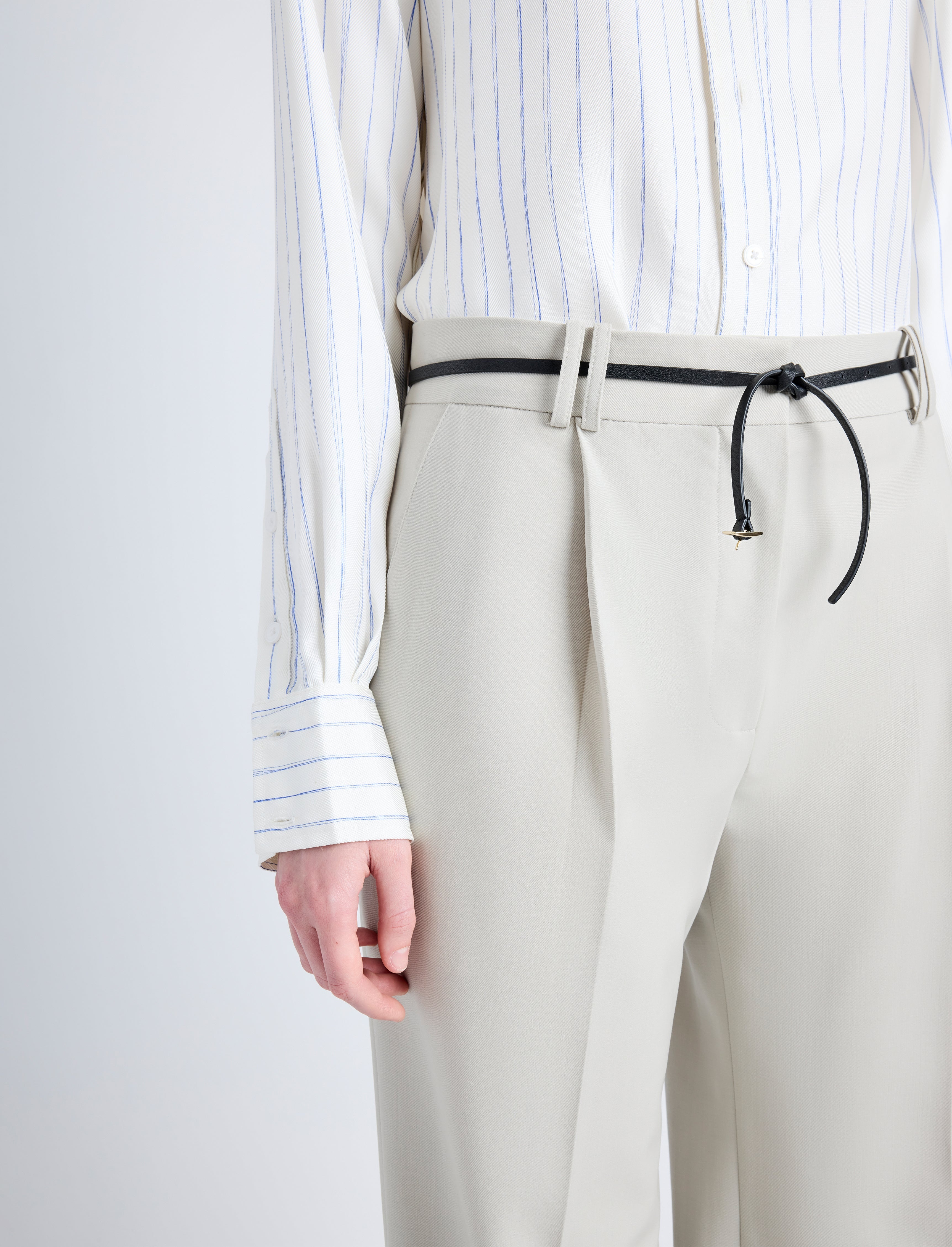 Savannah Pant in Wool Gabardine Suiting - 5