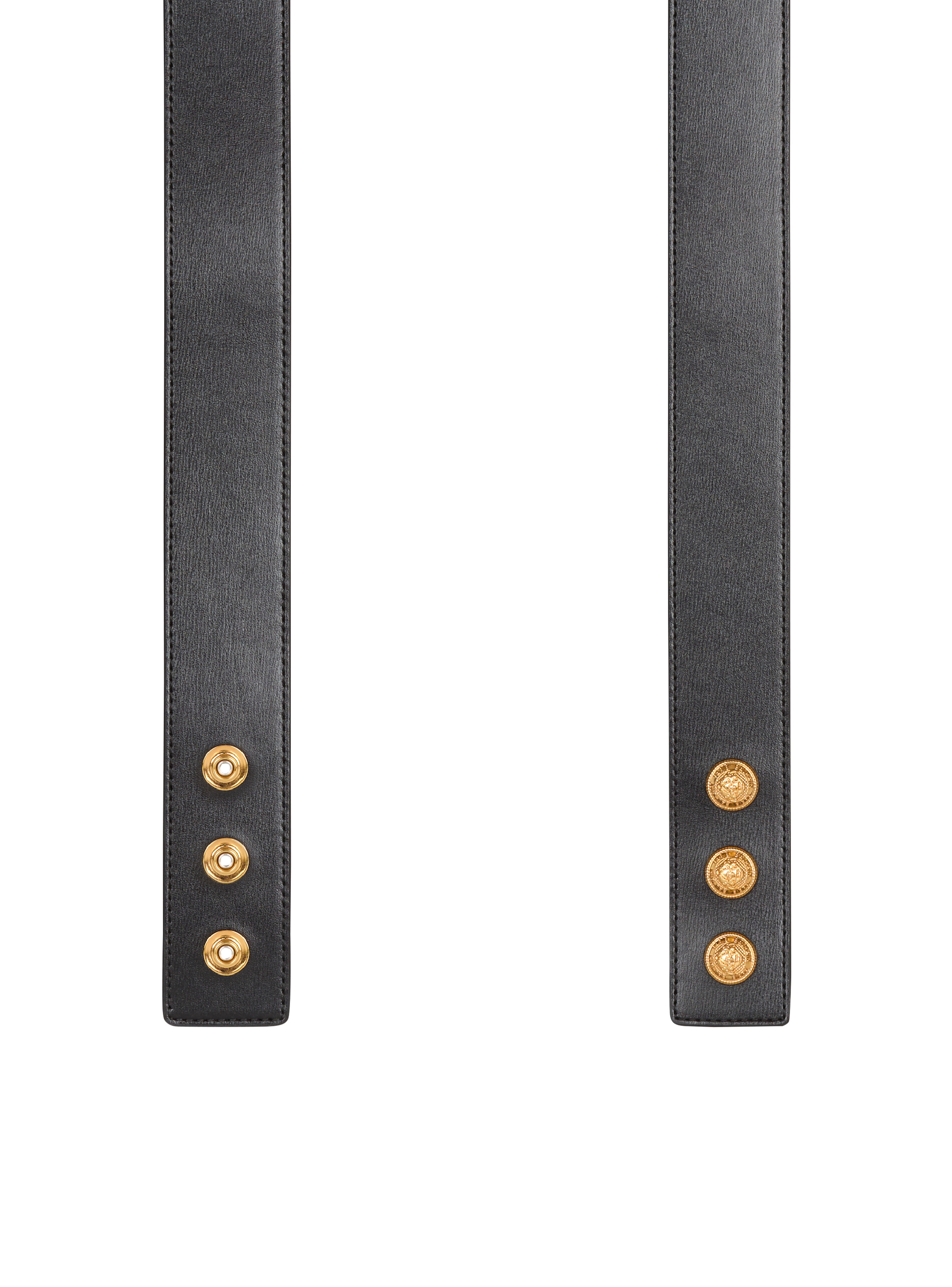 Leather belt with embellished buckle - 4