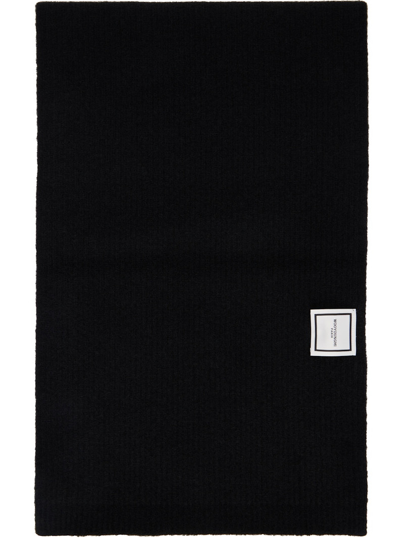 Wooyoungmi Black Knit Scarf outlook