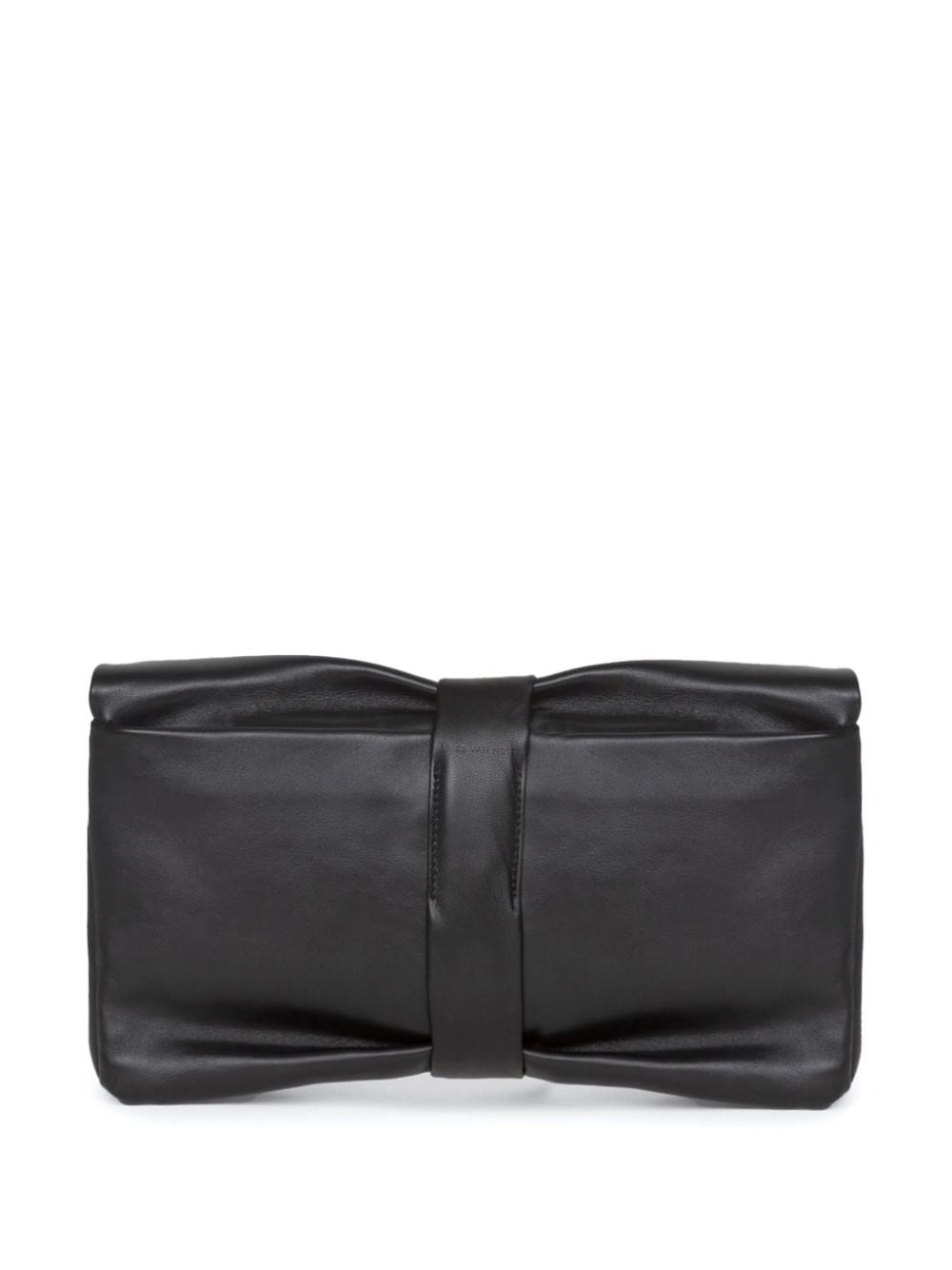 knot leather clutch bag - 3