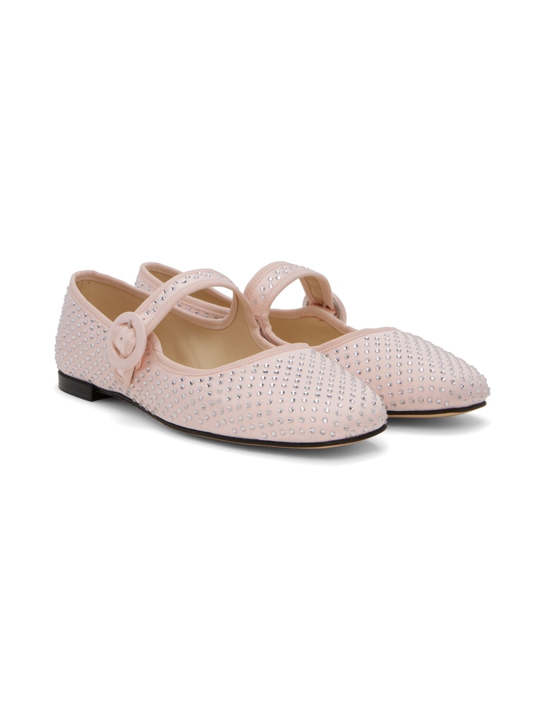 Pink Georgia Square-Toe Mary Jane Ballerina Flats - 4