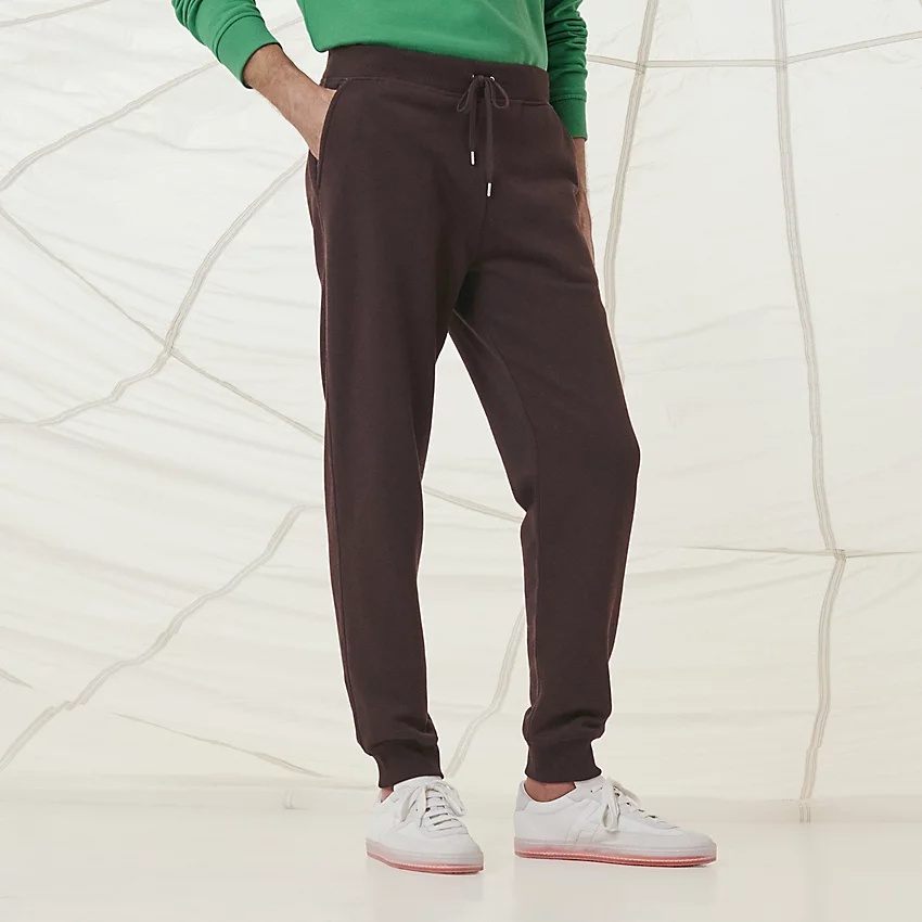Jogging pants with leather detail - 2