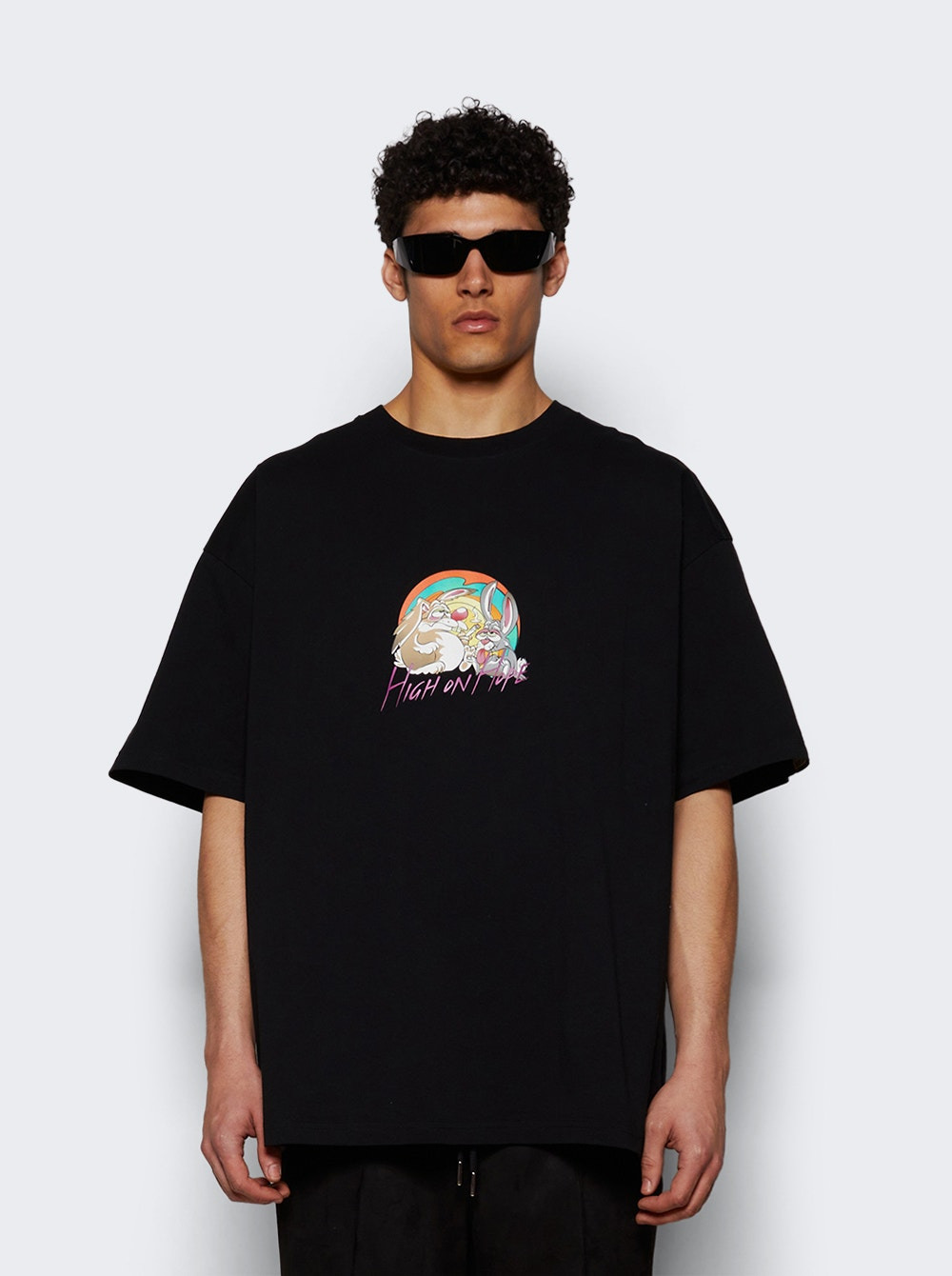 Short Sleeve Oversized Tee Black - 2