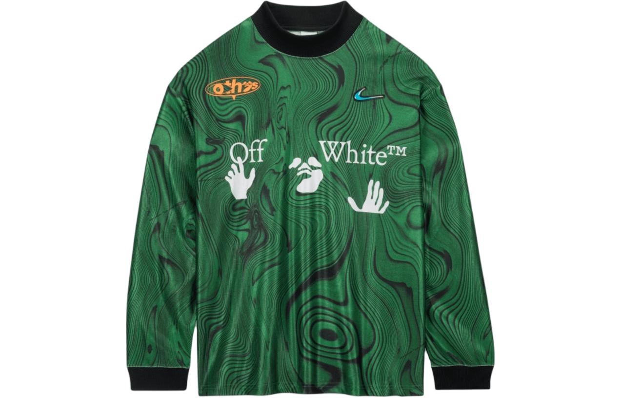 Nike x Off-White All Over Print Jersey Asia Sizing 'Kelly Green' FQ0998-389 - 2