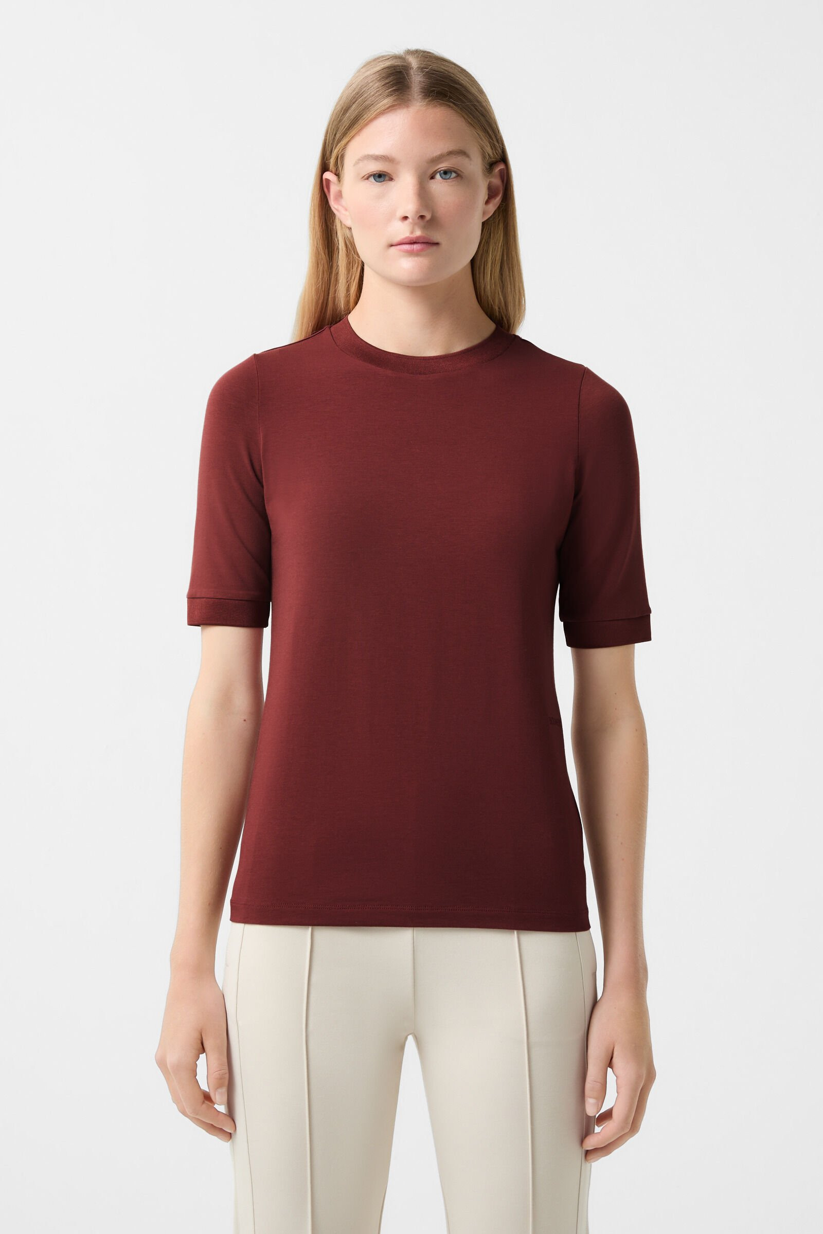 T-shirt Alexi in Wine red - 2