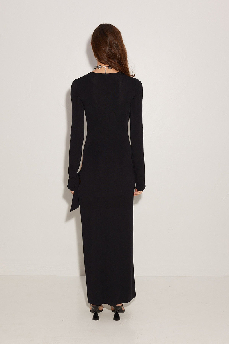 Knits By Long Sleeve Junjo Dress In Black 5