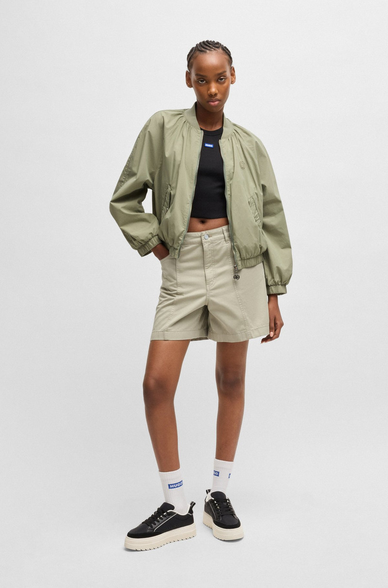 HUGO BOMBER JACKET IN PAPER-TOUCH COTTON outlook