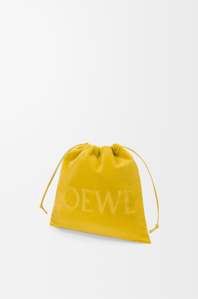 Loewe Medium Drawstring pouch in terrycloth outlook
