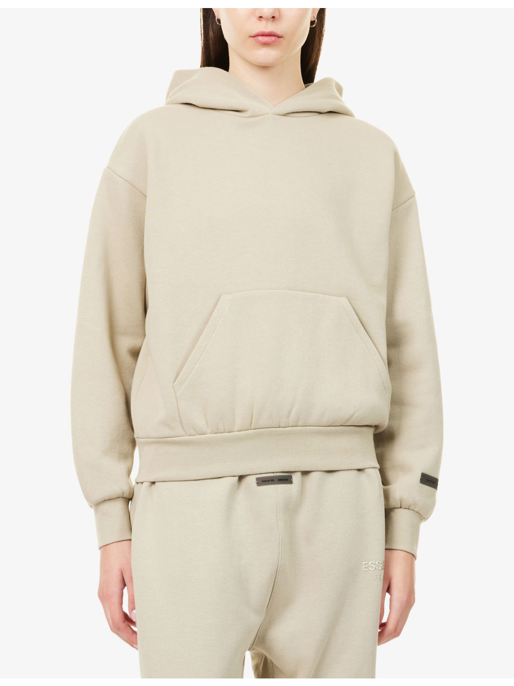 Embossed-Branding Classic-Fit Cotton-Blend Hoody - 3