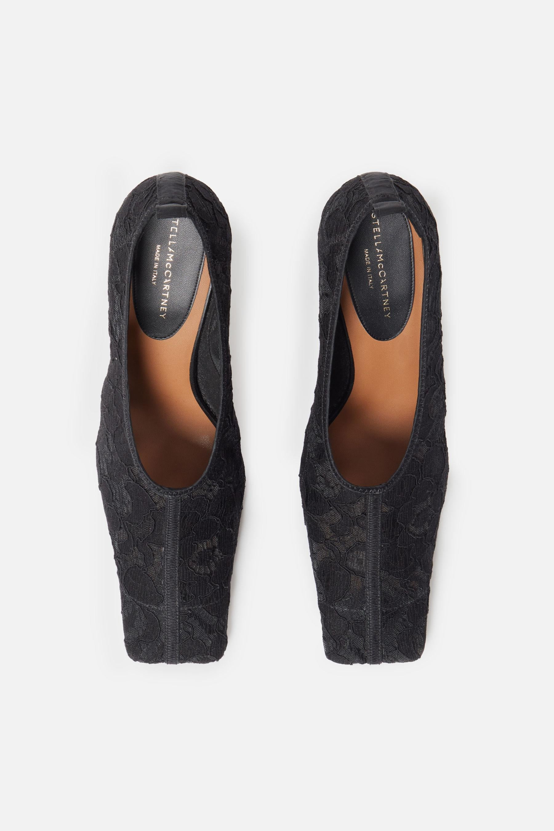 Stiletto Heel and Square Toe Décolleté with Lace - 2